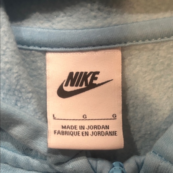 Nike Kids Light Blue Zip-Up Hoodie - Picture 2 of 5